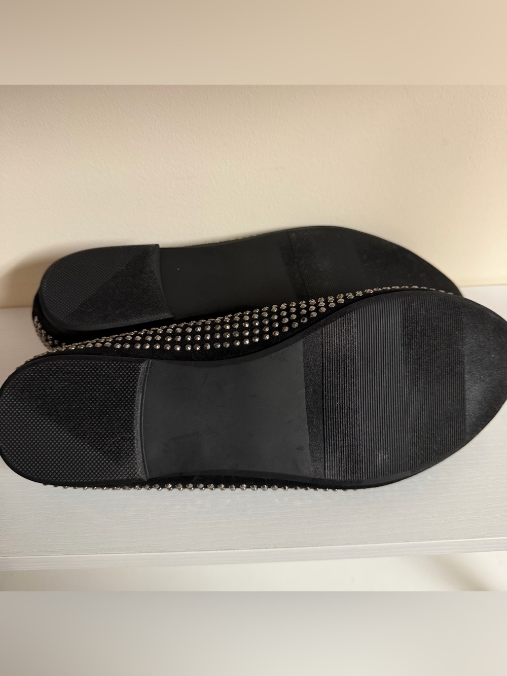 Torrid Black Rhinestone Pointed Ballet Flats Size 10 - Picture 5 of 7